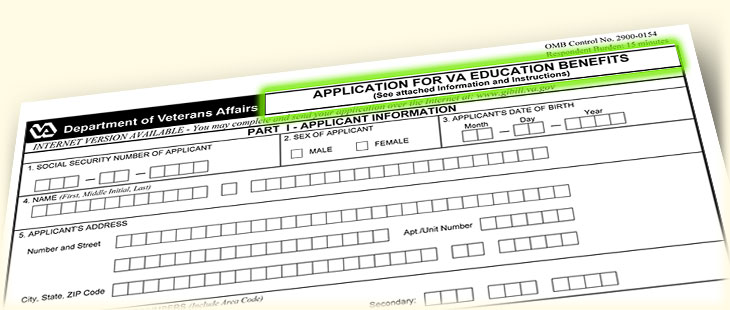 Upper half of VA Form 22-5490 with title highlighted.